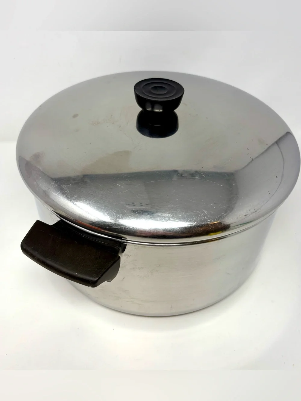 Revere Ware Stainless Steel 6 Qt Quart Stock Pot w/ Lid Tri Ply Bottom Vintage